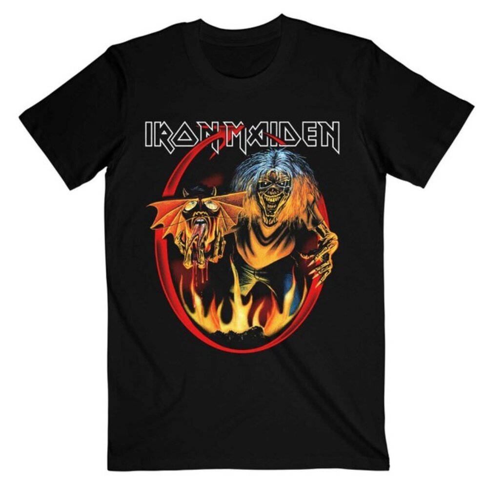 Iron Maiden Number Of The Beast Devil Tail Graphic Unisex Metal Band T-Shirt 159